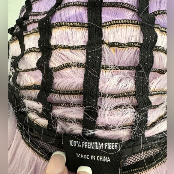 Sensationnel Balayage Violet Wig Ombré Purple Curled Wavy Lace Front Dark Roots - Picture 9 of 16